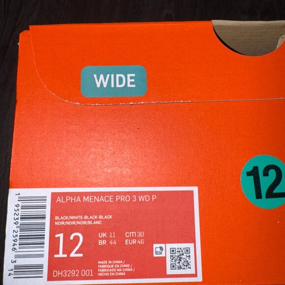 Nike Alpha Menace Pro 3 WD Mid PE Football Cleats Black DH3292-001 Mens WIDE main image 8